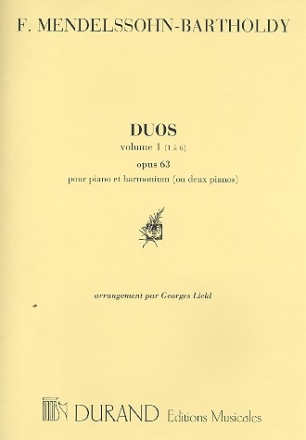 9 Duos op.63 vol.1 (nos.1-6) pour piano et harmonium (2 pianos) parties