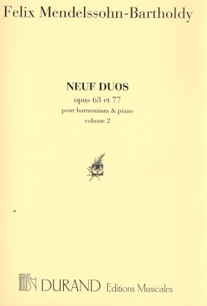 9 Duos op.63 et op.77 vol.2 (nos.7-9) pour piano et harmonium parties