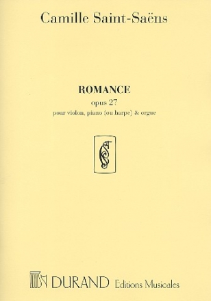 Romance op.27 pour violon, piano (harpe) et orgue partition et parties