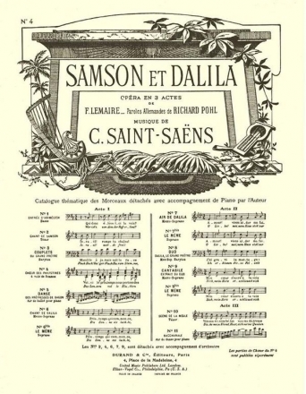 C. Saint-Saens Samson Et Dalila N 4 Fr-All Choeur-Piano Choir