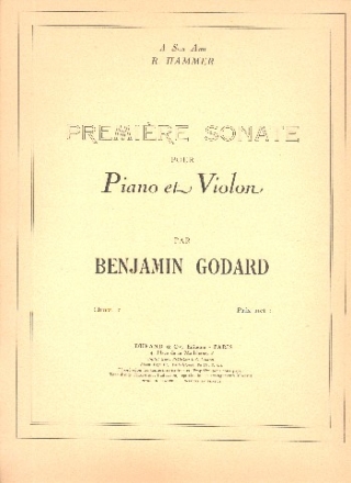 Sonate no.1 pour violon et piano