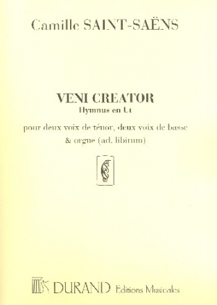 Veni creator pour2 voix de tnor, 2 voix de basse et orgue ad lib.