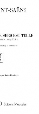 Saint-Saens  Henry Viii N 1 Cht-P Vocal and Piano