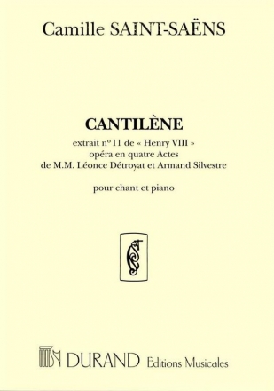 Saint-Saens  Henry VIII N 6 Cantabile Chant-Piano Vocal and Piano