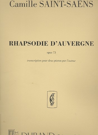 Rhapsodie D'Auvergne Op 73 pour 2 pianos partition