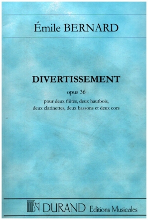 Divertissement op.36 pour 2 fltes, 2 hautbois, 2 clarinettes, 2 bassons et 2 cors score d'tude