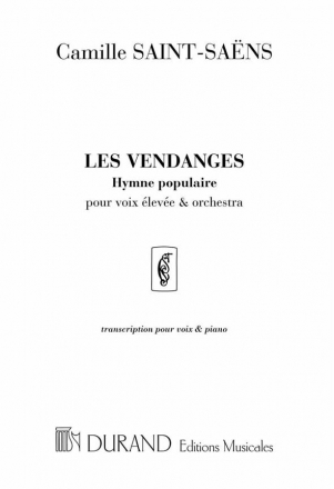 C. Saint-Saens Les Vendanges Cht-Piano Vocal and Piano