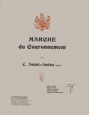 C. Saint-Saens Marche Couronnement Op 117 Piano Piano