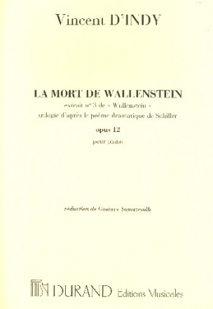 La Mort De Wallenstein op.12 pour piano