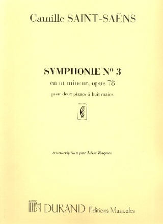 Symphonie ut majeur op.78 no.3 pour orchestre pour 2 pianos  8 mains 2 partitions  4 mains