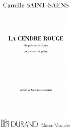 C. Saint-Saens La Cendre Rouge Chant-Piano Vocal and Piano