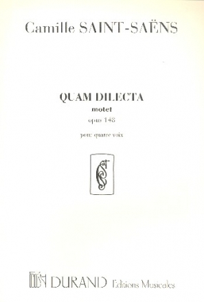 Quam Dilecta op.148 otet pour choeur mixte et orgue partition de choeur