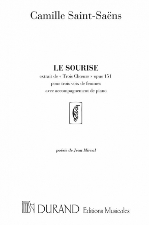 C. Saint-Saens Le Sourire 3 Vx-Piano Choir