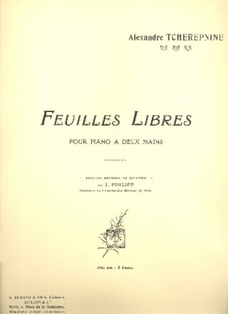 Feuilles libres pour piano