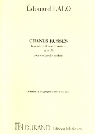 Chants Russes op.29 pour violoncello et piano