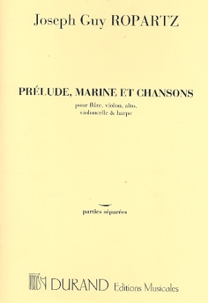 Prlude, marine et chansons pour flute, violon, alto, violoncelle et harpe parties