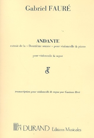 Andante pour violoncelle et orgue