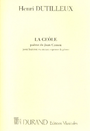 La Gele pour baryton ou mezzo soprano et piano