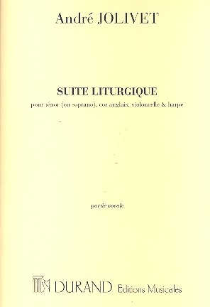 Suite Liturgique pour trenor (soprano), coranglais, violoncelle et harpe partie vocale