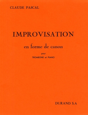 Pascal  Improvisation En Forme De Canon Trombonne-Piano Trombone or Tuba