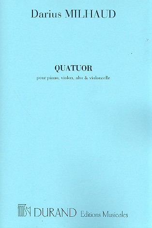 Quatuor op.417 pour violon, alto, violoncelle et piano parties