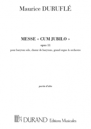 Messe cum jubilo op.11 pour baryton(s), orgue et quintette  cordes alto