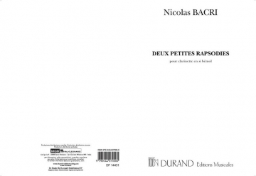 N. Bacri Deux Petites Rapsodies (1979) Clarinet