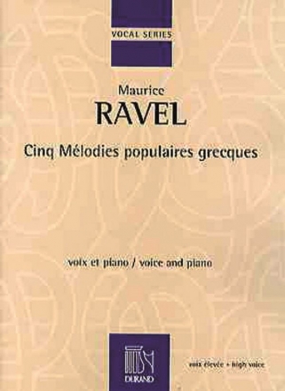 5 Mlodies populaires grecques pour voix leve et piano