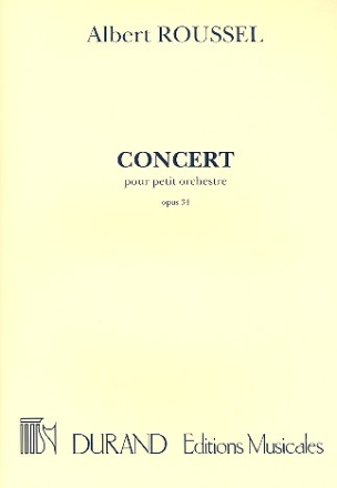 Concert op.34 pour petit orchestre partition