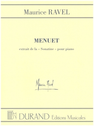 Menuet (extrait de la 'Sonatine') pour piano