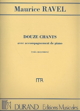 12 Chants pour voix moyenne et piano /frz/en)