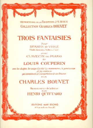 3 Fantaisies pour violion (flute) et piano