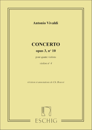 Vivaldi Concerto Op 3 N 10 4 Vl Violon 4 Musica Da Camera