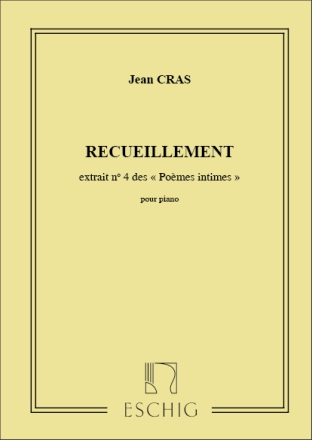 Recueillement (Pomes Intimes No4 )   pour piano