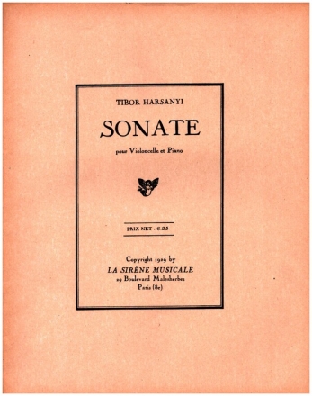 Sonate pour violoncelle et piano