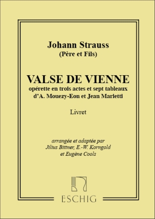 Strauss  Valses De Vienne Livret Vocal and Piano