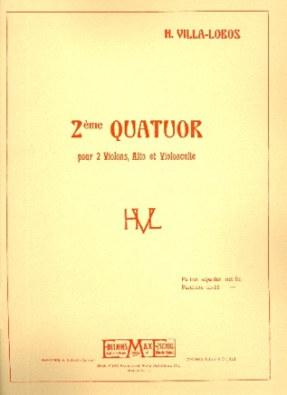 Quatuor no.2 pour quatuor a cordes parties