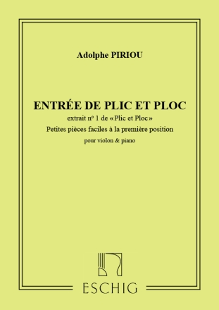 Piriou  Plic Et Ploc N 1 (Entree-Pieces Faciles 1 Pos) Violin and Piano