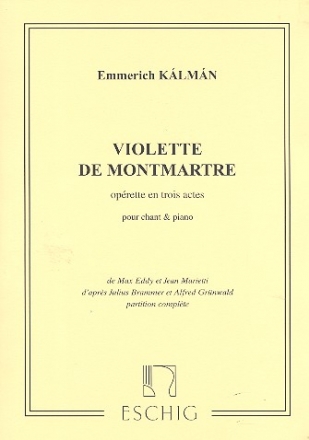 Violette de Montmartre pour chant et piano