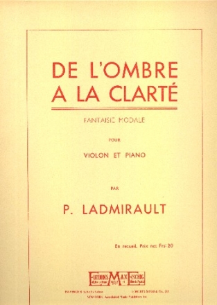 De l'ombre a la cart pour violon et piano