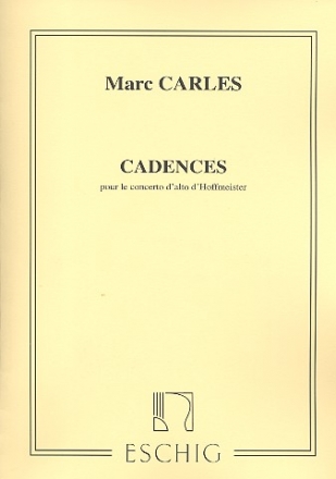 Cadences pour le concerto d'alto de Hoffmeister pour alto