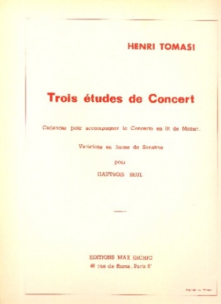 3 tudes de concert pour hautbois