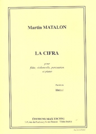 La cifra pour flte, violoncelle, percussion et piano parties