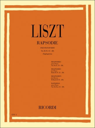 F. Liszt 19 Rapsodie Ungheresi, 1 Rapsodia Spagnola. Vol. Piano