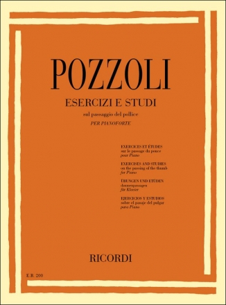 E. Pozzoli Esercizi E Studi Sul Passaggio Del Pollice Pianoforte