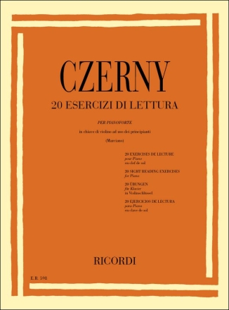 C. Czerny 20 Esercizi Di Lettura Piano