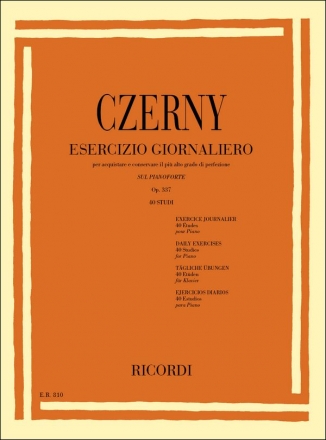 C. Czerny Esercizio Giornaliero Per Acquistare E Conservare Pianoforte