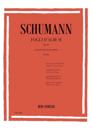 R. Schumann Fogli D' Album Op. 124 Piano