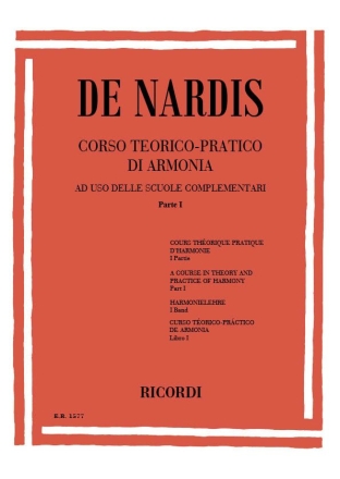 C. De Nardis Corso Teorico - Pratico Di Armonia Opera Theory