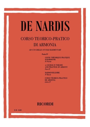 C. De Nardis Corso Teorico - Pratico Di Armonia Opere Teoriche